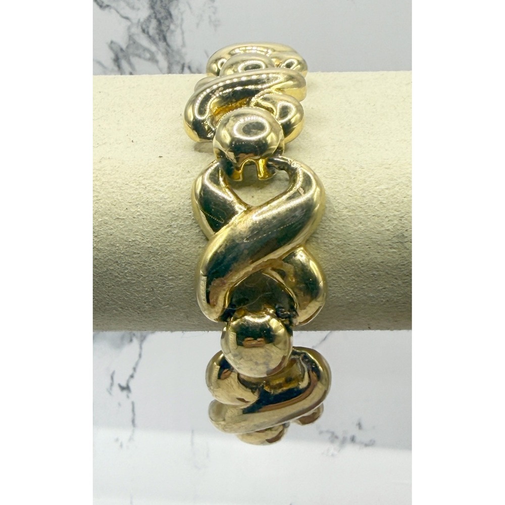 Vintage F.O. Inc. Fernando Originals Gold Tone Chunky Link‎ Bracelet 7.5"